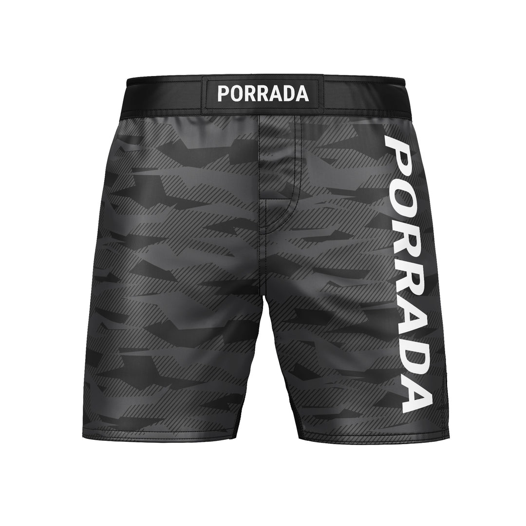 BLACK CAMO KIDS FIGHT SHORTS