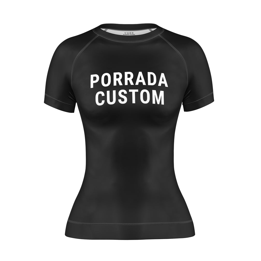RASHGUARD FEMME MANCHES COURTES PERSONNALISABLE