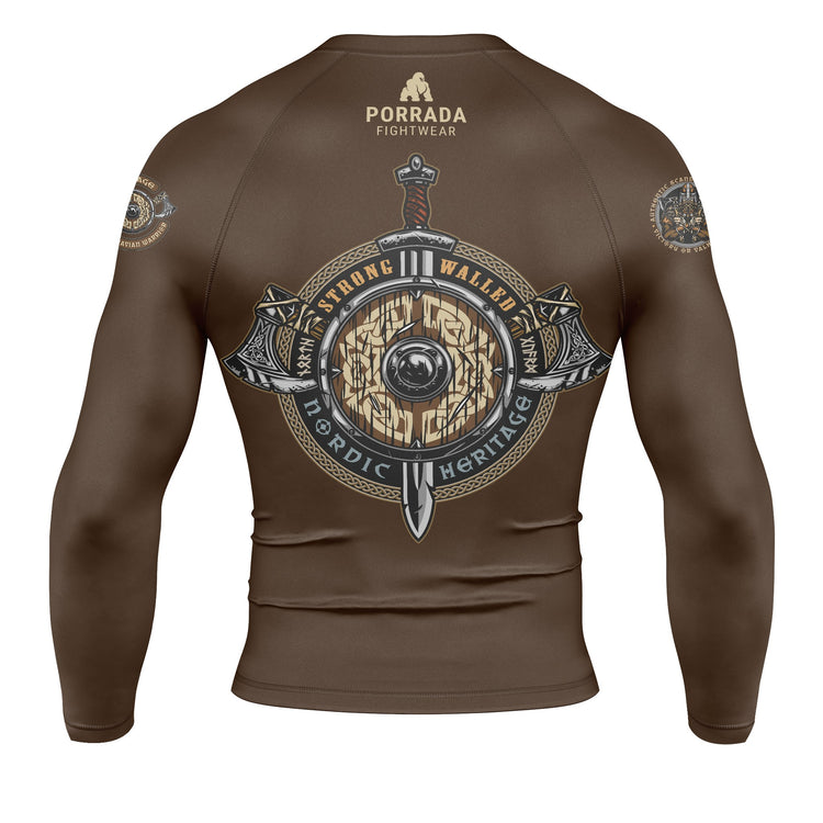 Back of Viking Warrior long sleeve rash guard for BJJ and MMA