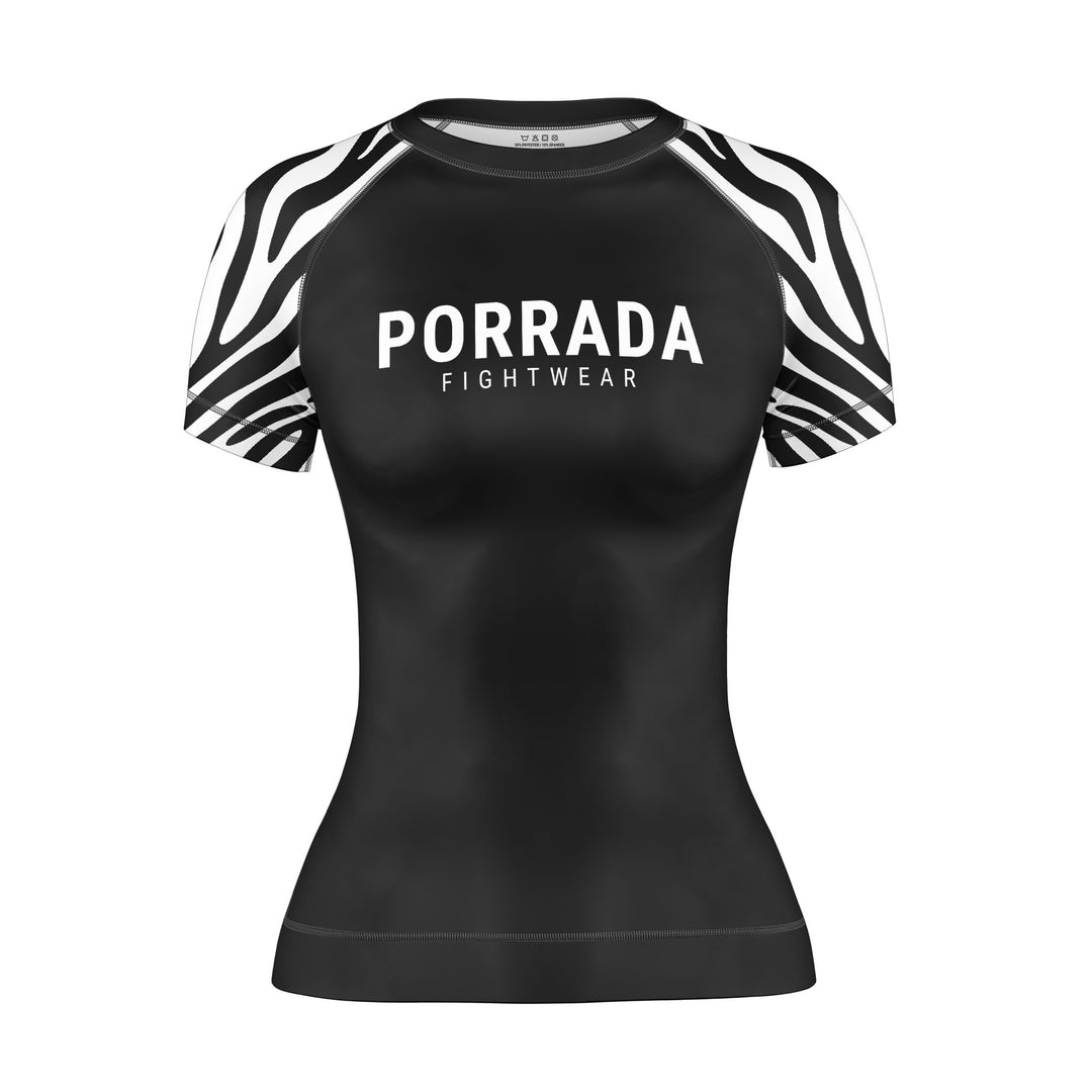 RASHGUARD FEMME MANCHES COURTES ZEBRA
