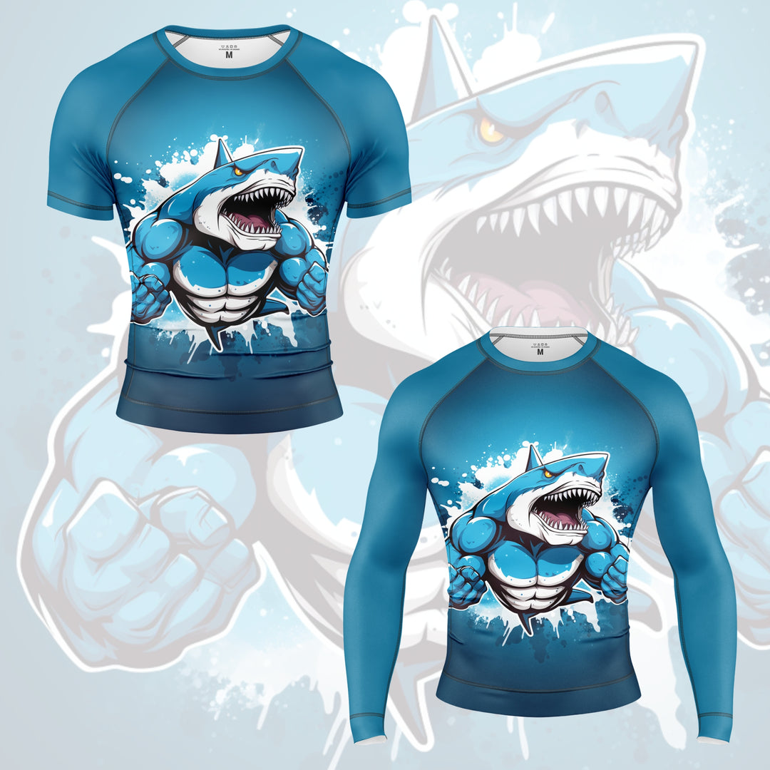 SHARK BEAST SHORT SLEEVE RASH GUARD