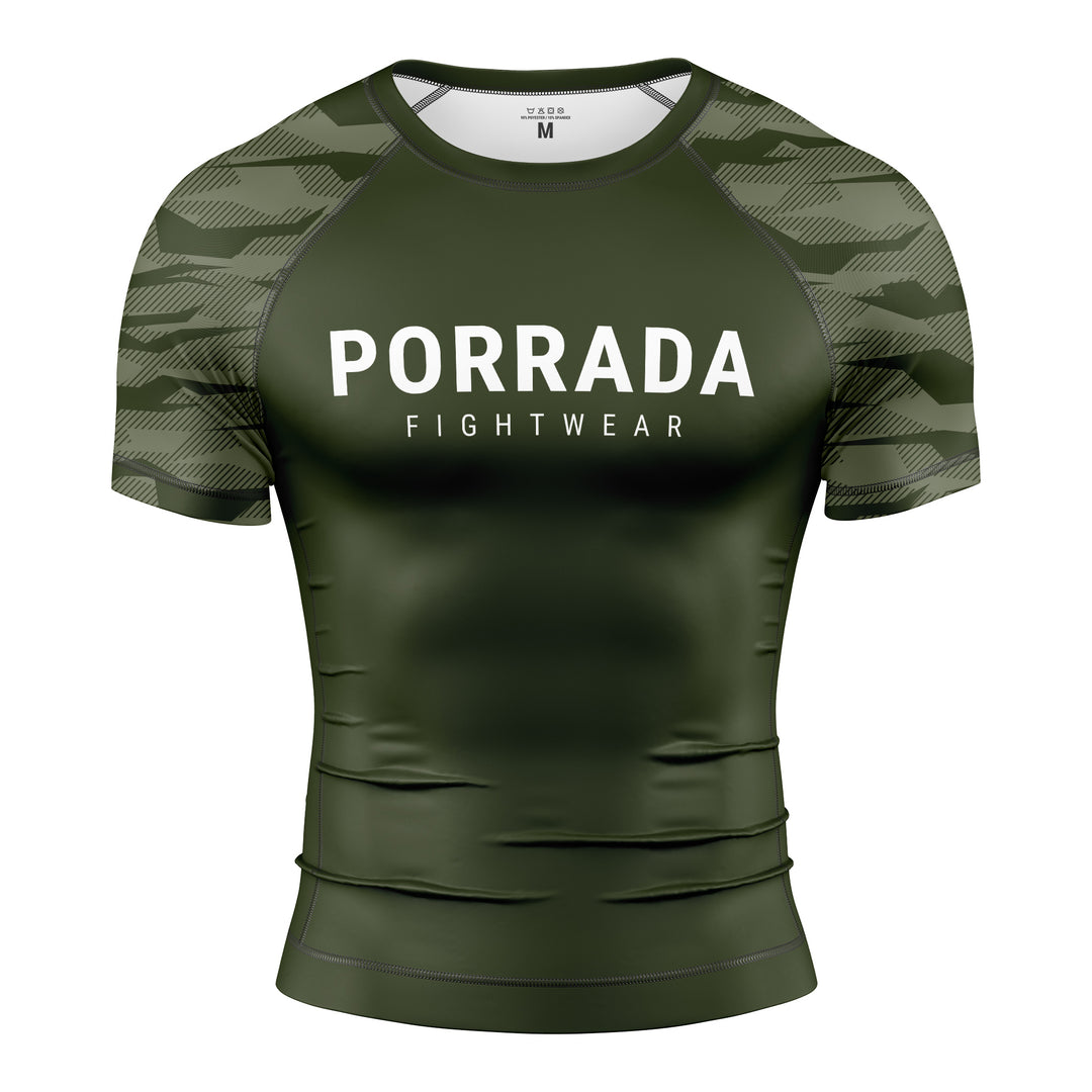 GREEN CAMO RASH GUARD