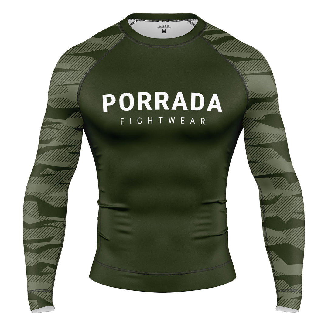 GREEN CAMO RASH GUARD