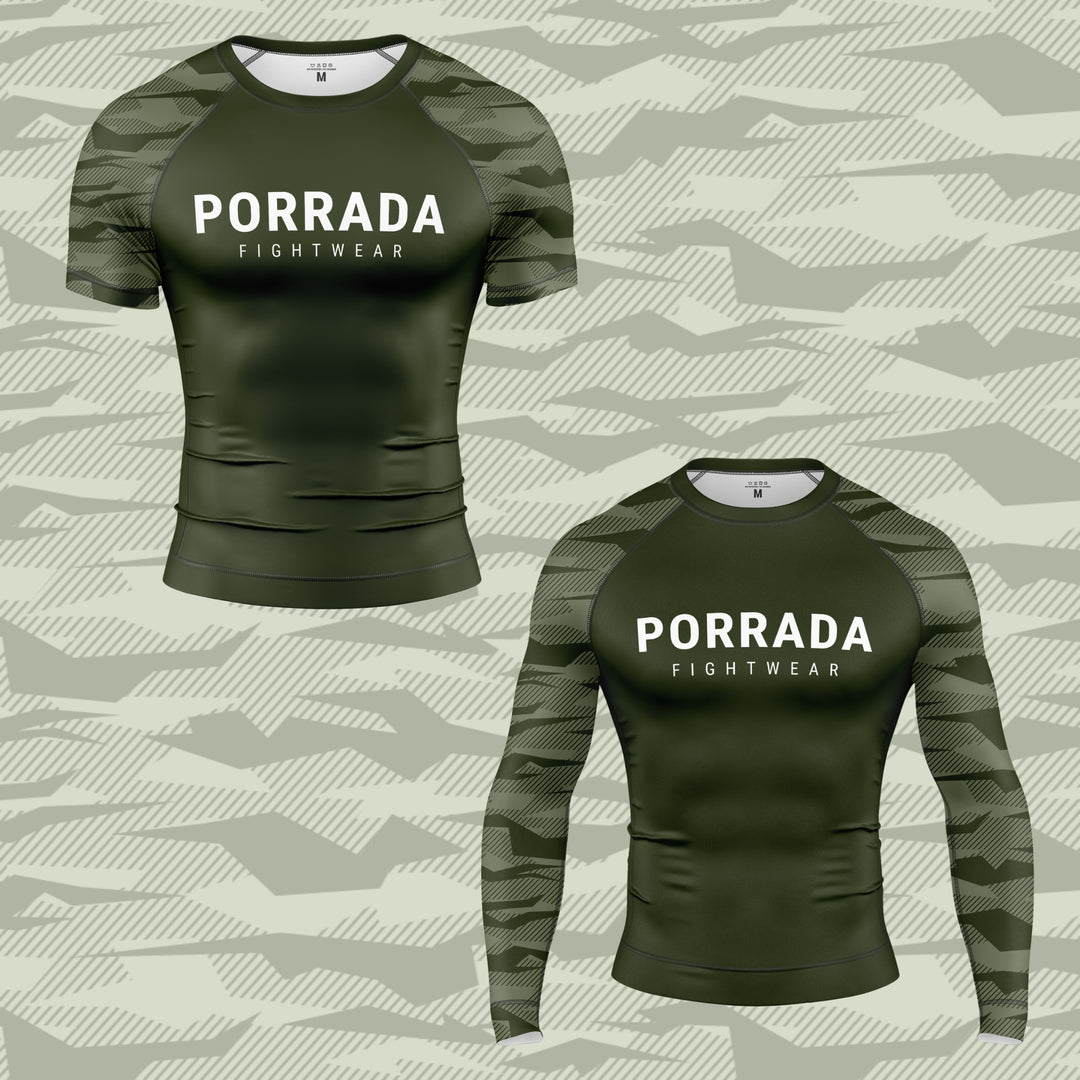 GREEN CAMO RASH GUARD