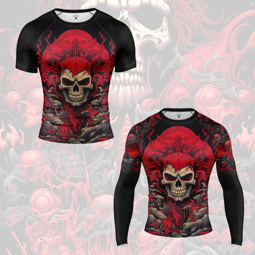 SHINIGAMI SKULL SHORT SLEEVE RASH GUARD