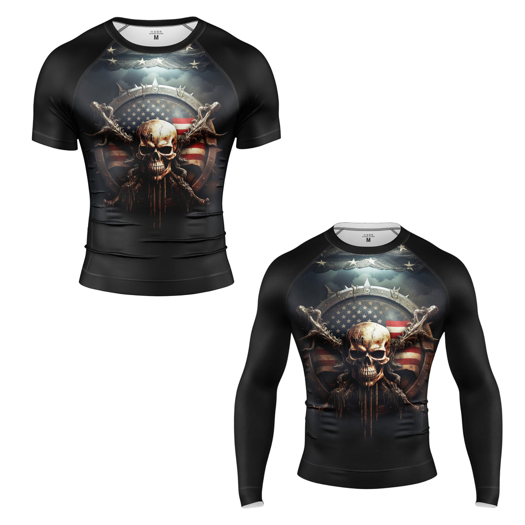 RASHGUARD AMERICAN SKULL 