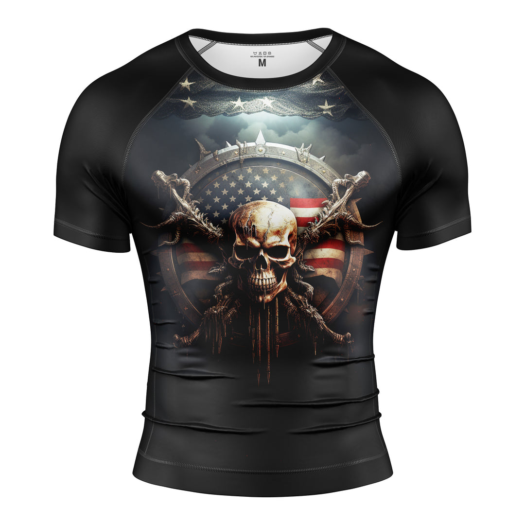 RASHGUARD AMERICAN SKULL 