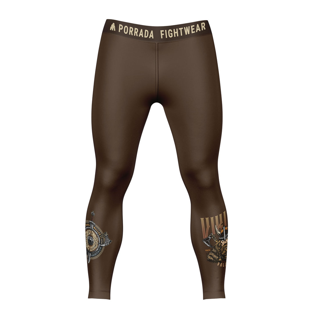 men's brown Viking warrior spats for BJJ and MMA 