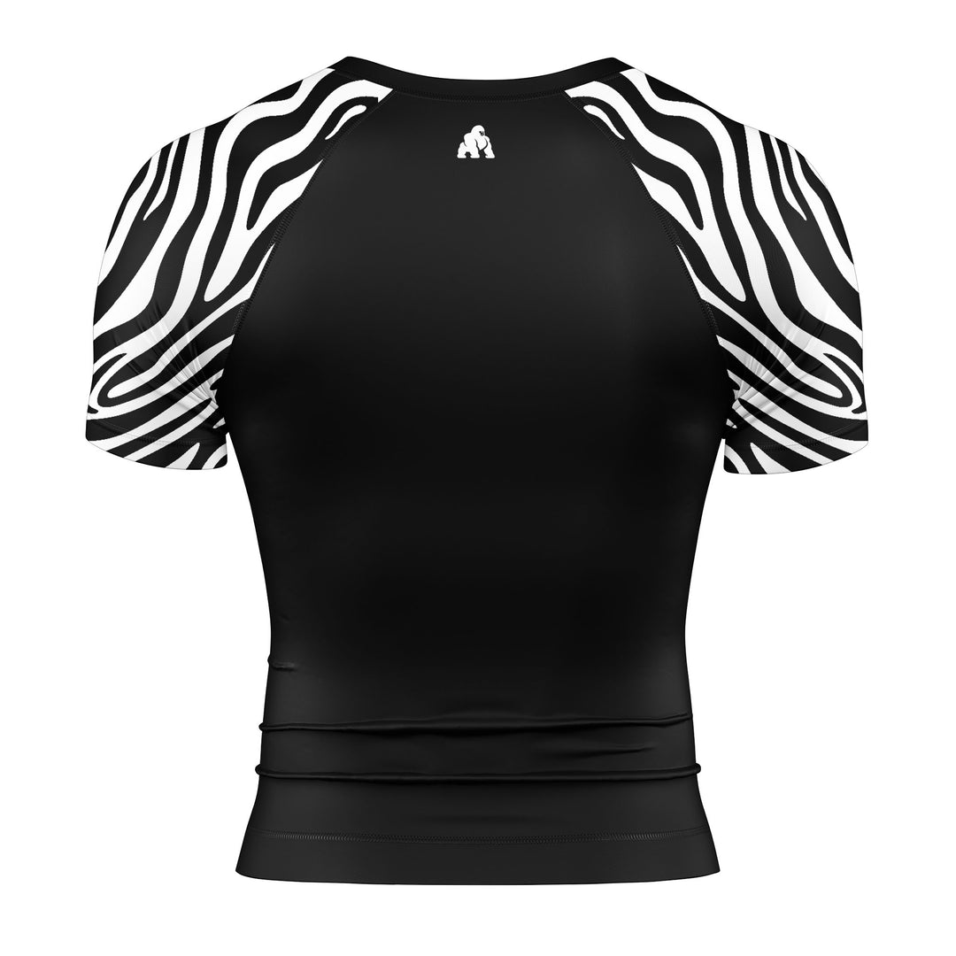 ZEBRA SHORT SLEEVE RASH GUARD