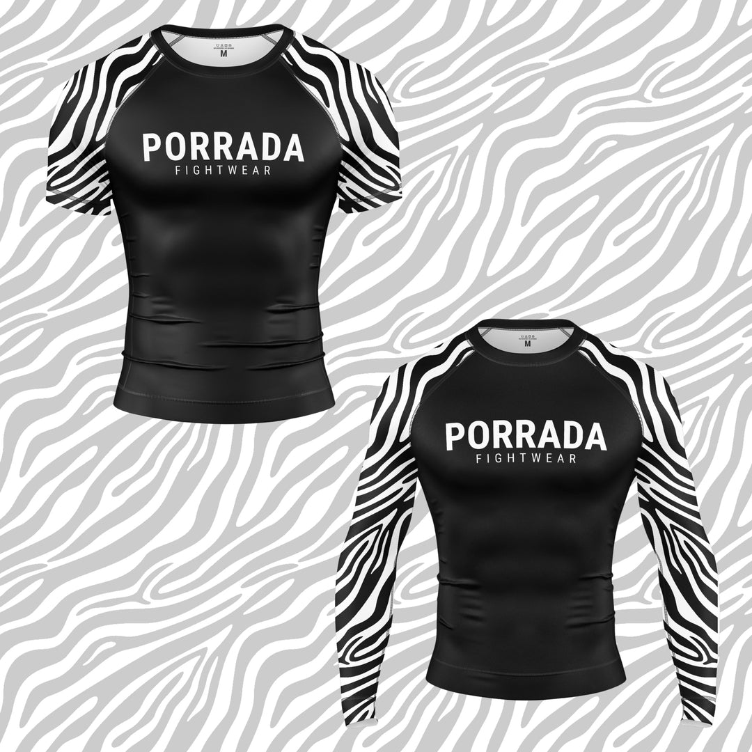 ZEBRA SHORT SLEEVE RASH GUARD