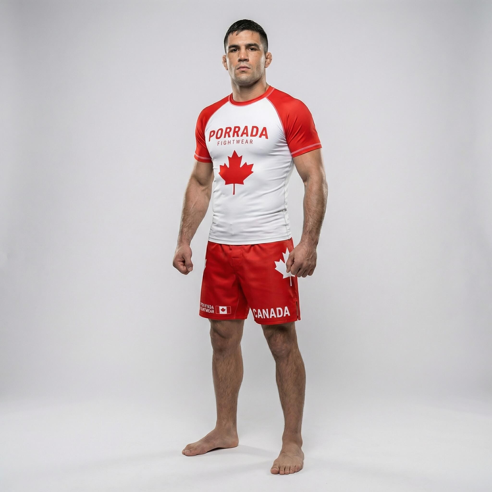 Canada Flag rash guard for men  BJJ and MMA