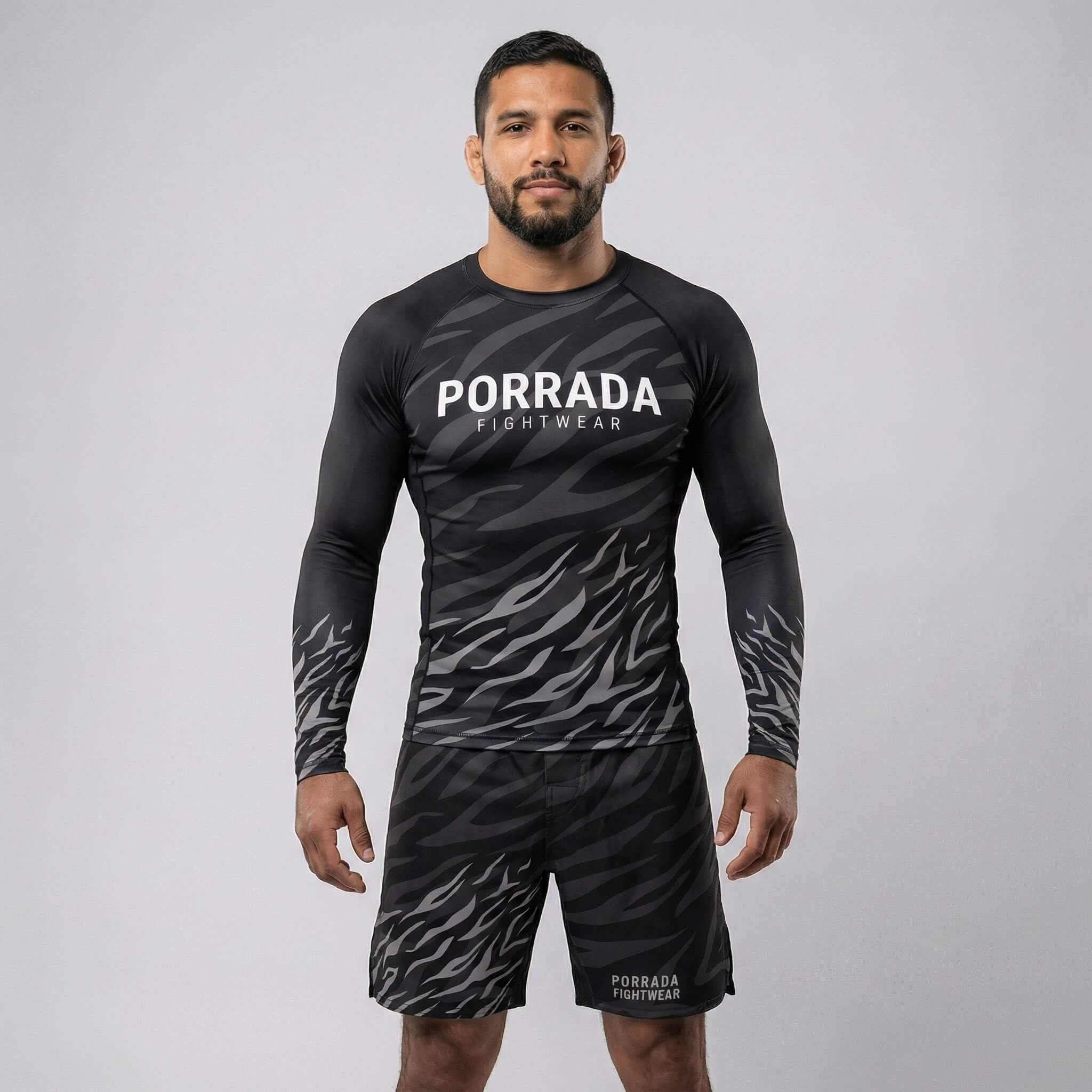 Black Belt ranked rash guard designed for grappling and competition