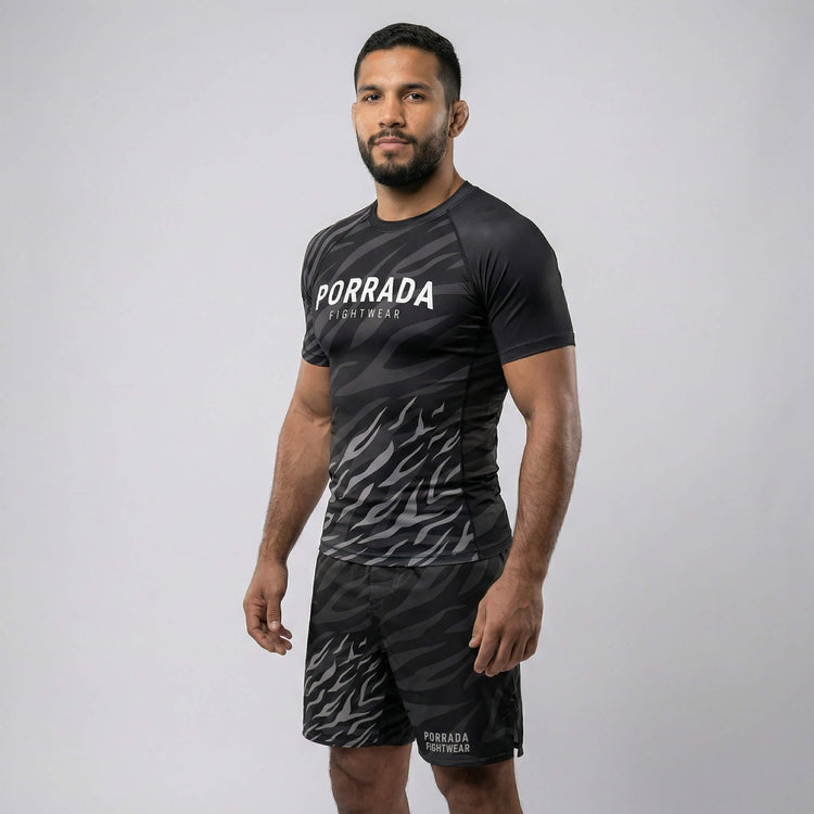 Men’s Black Belt competition-ranked rash guard for BJJ training and tournaments