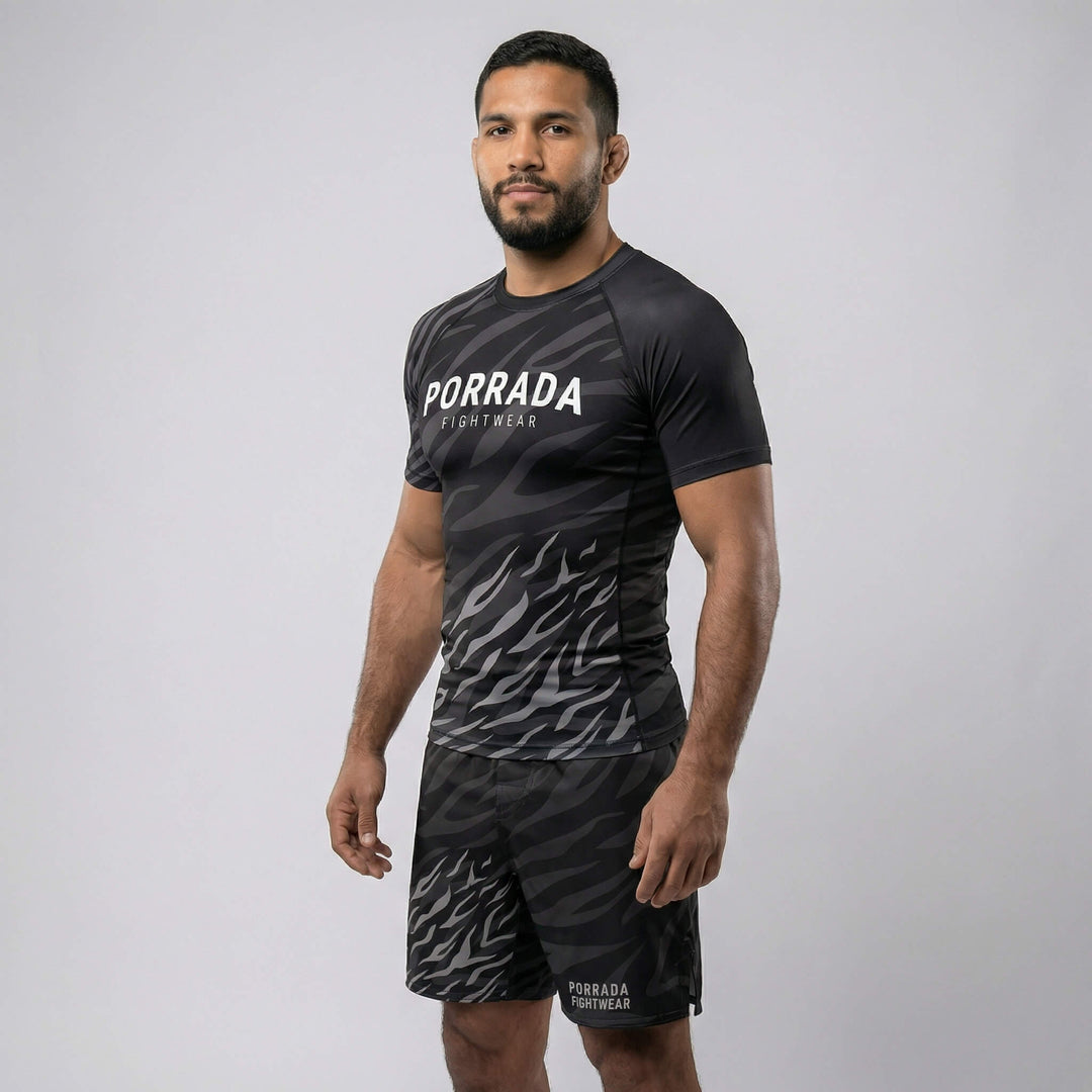 Black Belt ranked fight shorts designed for grappling and competition