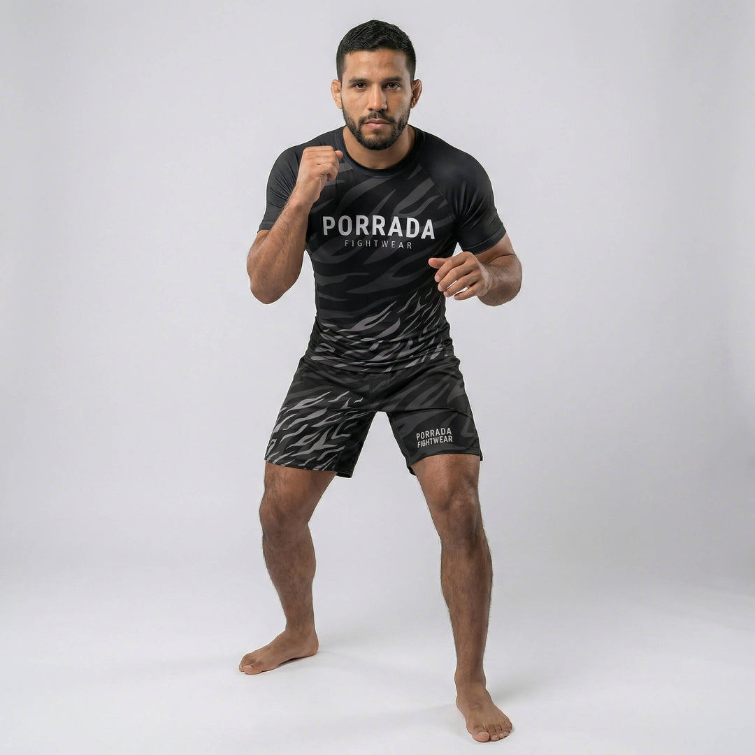 Men’s Black Belt competition-ranked fight shorts for BJJ and MMA training