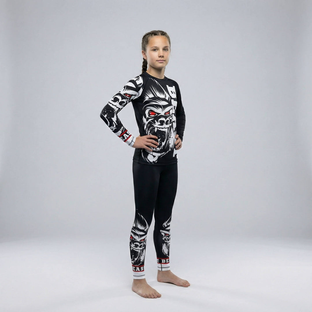 Kids' Gorilla Beast compression spats for BJJ and MMA training
