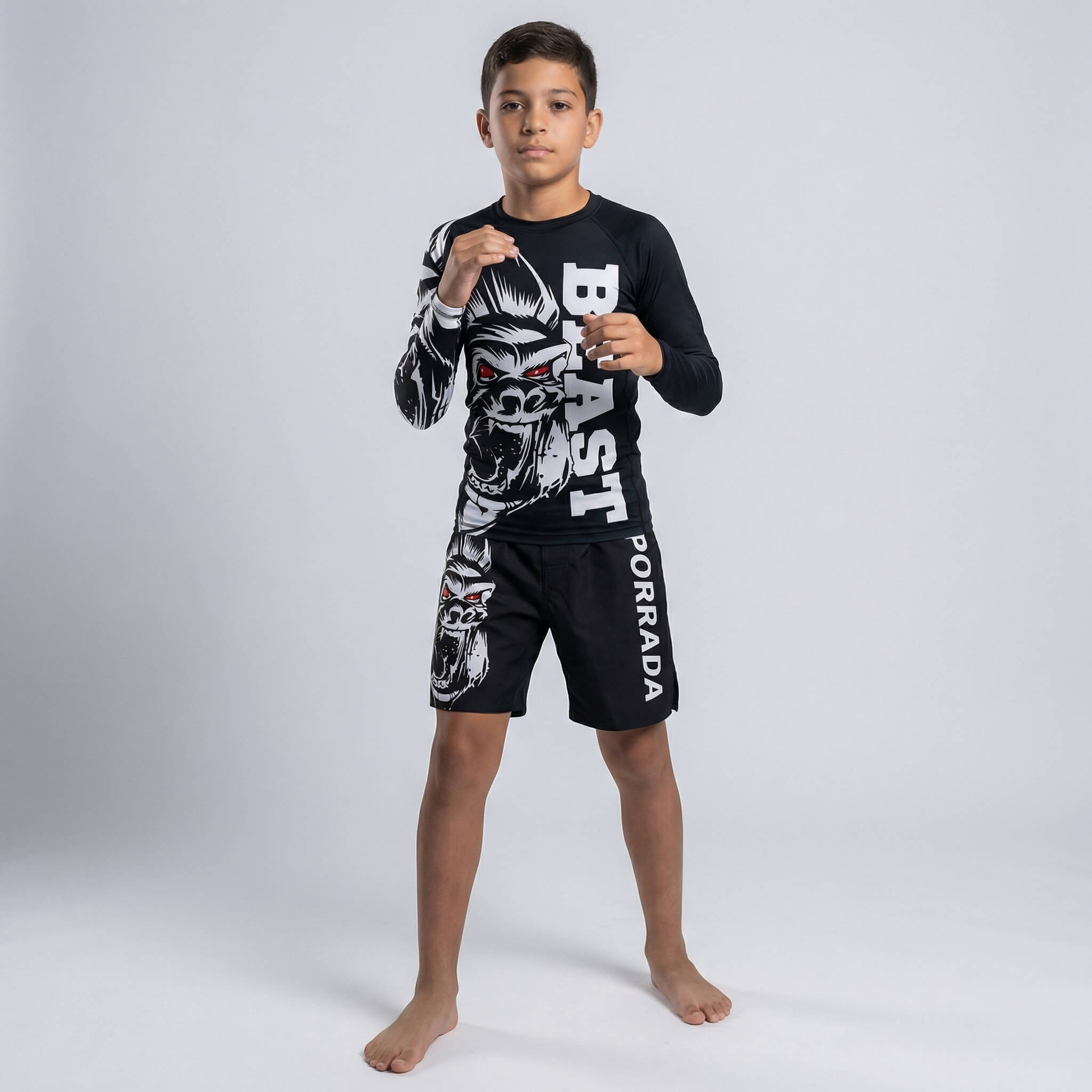 Kids' Gorilla Beast fight shorts for BJJ and MMA