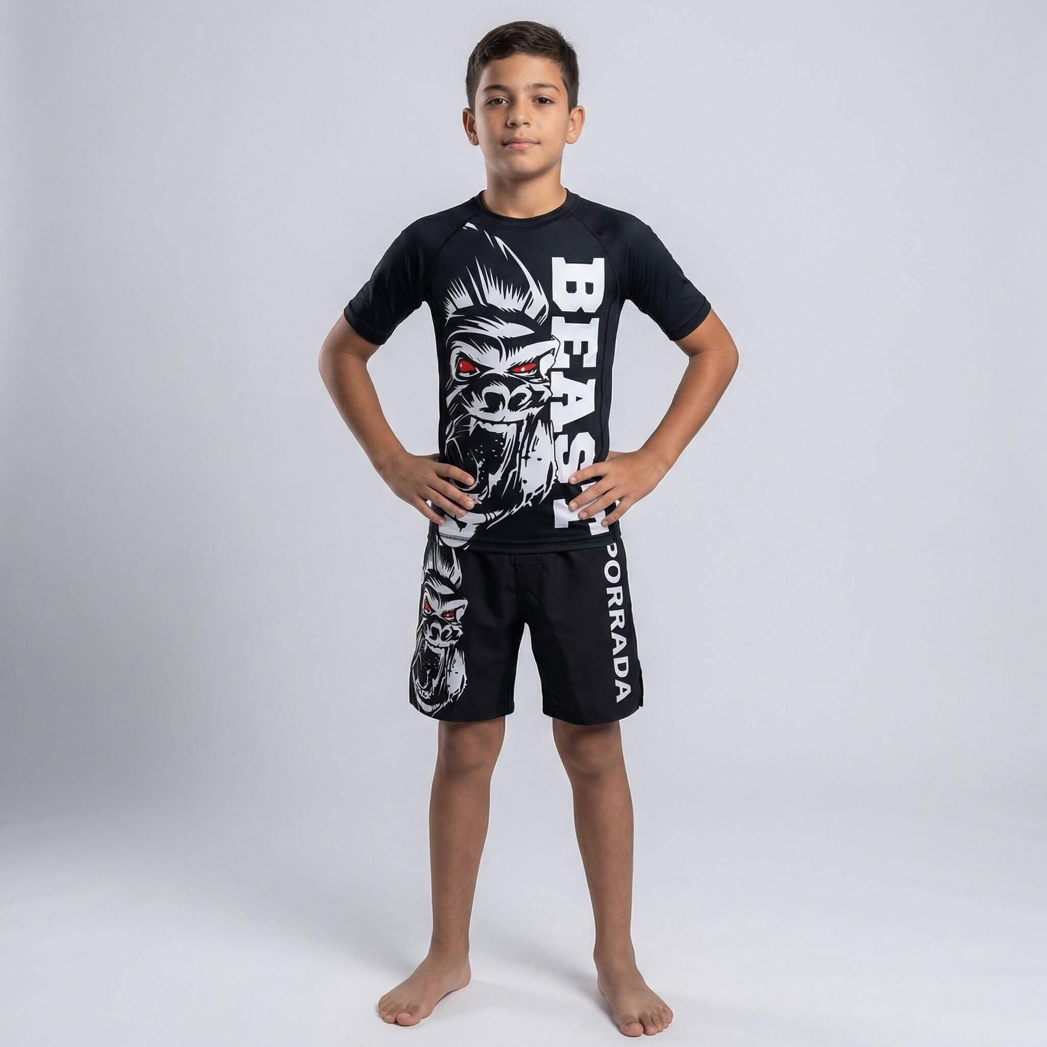 Kids' Gorilla Beast fight shorts for grappling and MMA
