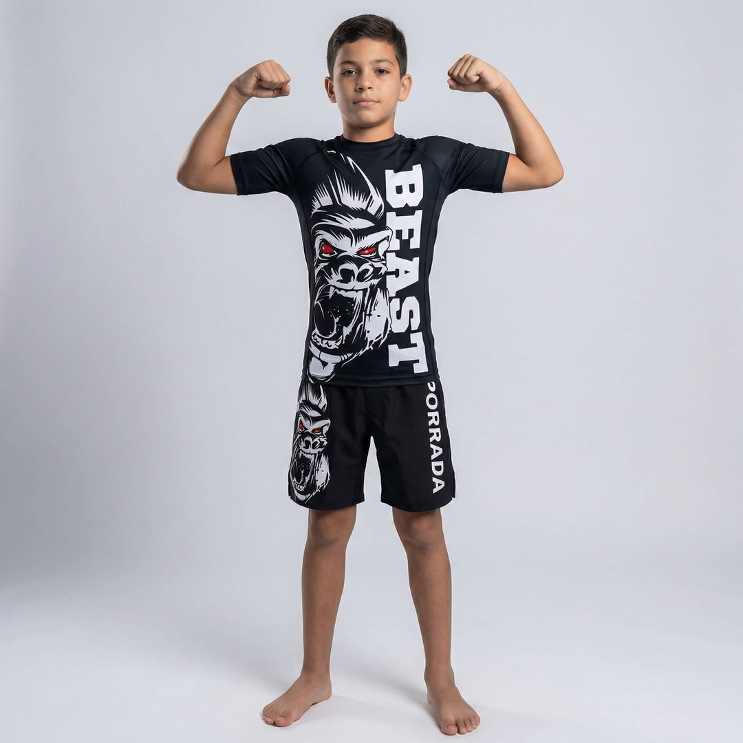 Gorilla Beast kids' fight shorts for BJJ training
