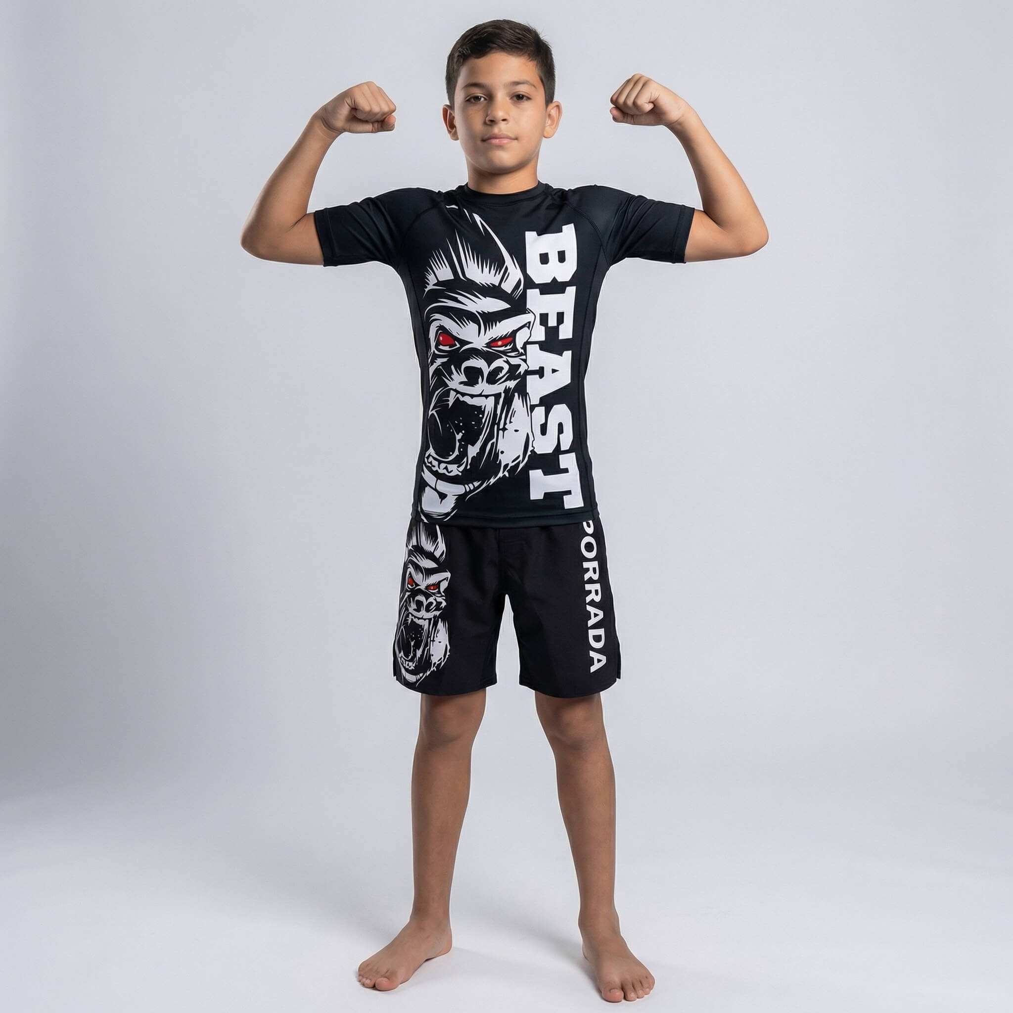 Gorilla Beast kids' fight shorts for BJJ training
