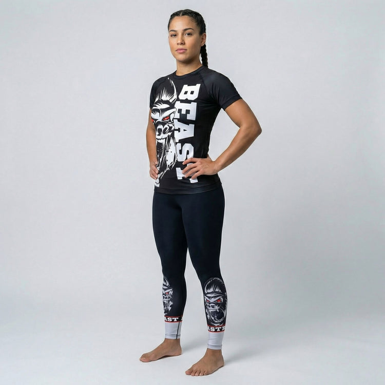 Gorilla Beast women’s short sleeve rash guard for BJJ and MMA