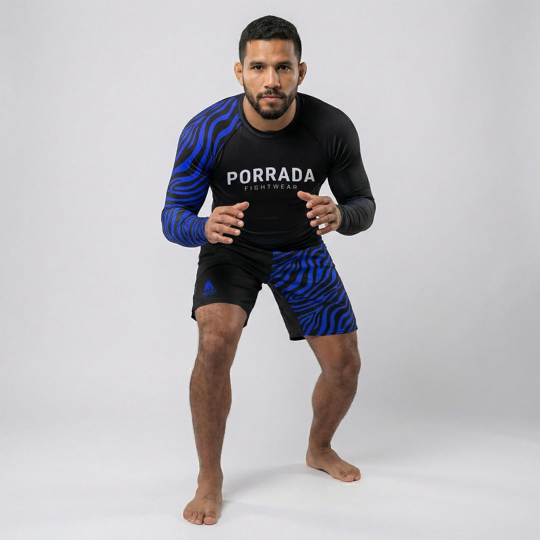 Scramble Hommes Baka Manche Courte Rash Guard Bleu Scramble Hommes Baka Manche Courte Rash Guard Bleu
