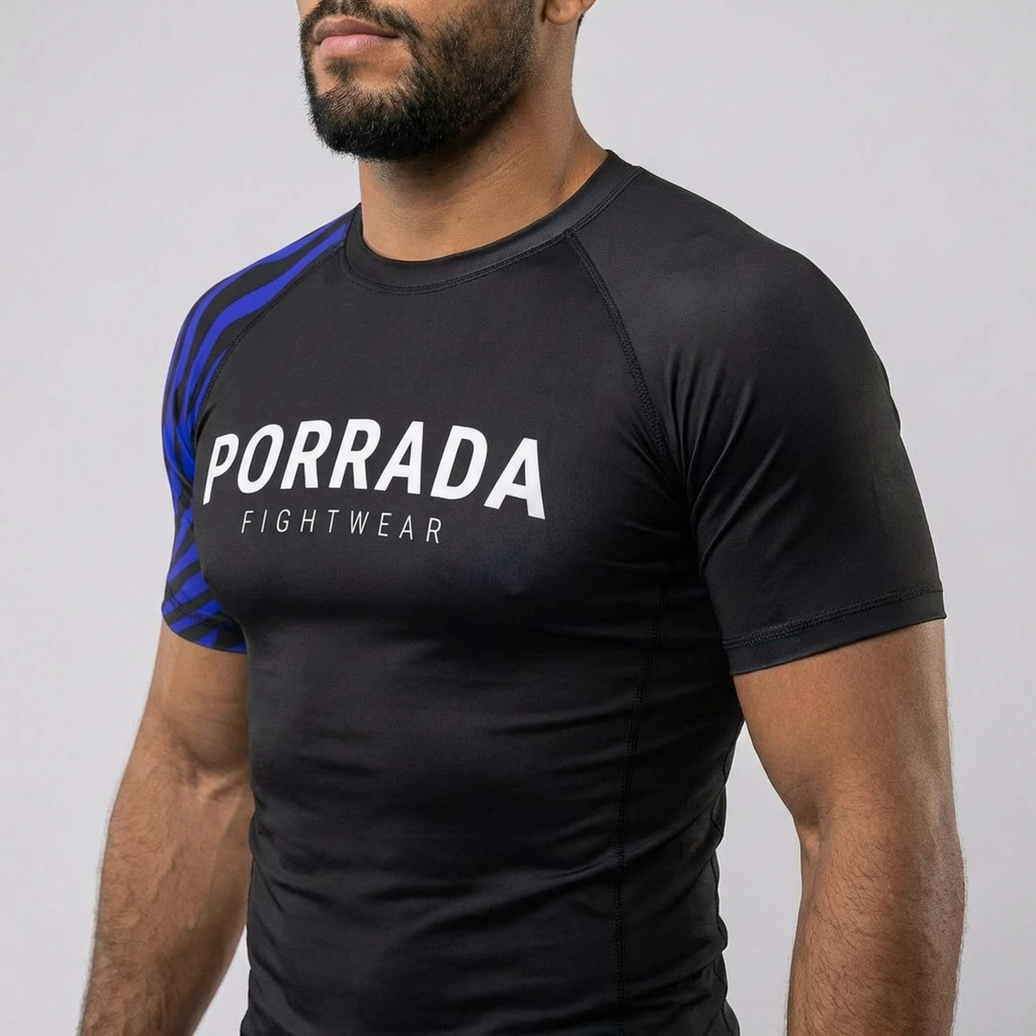 IBJJF legal blue ranked rash guard for BJJ competitions