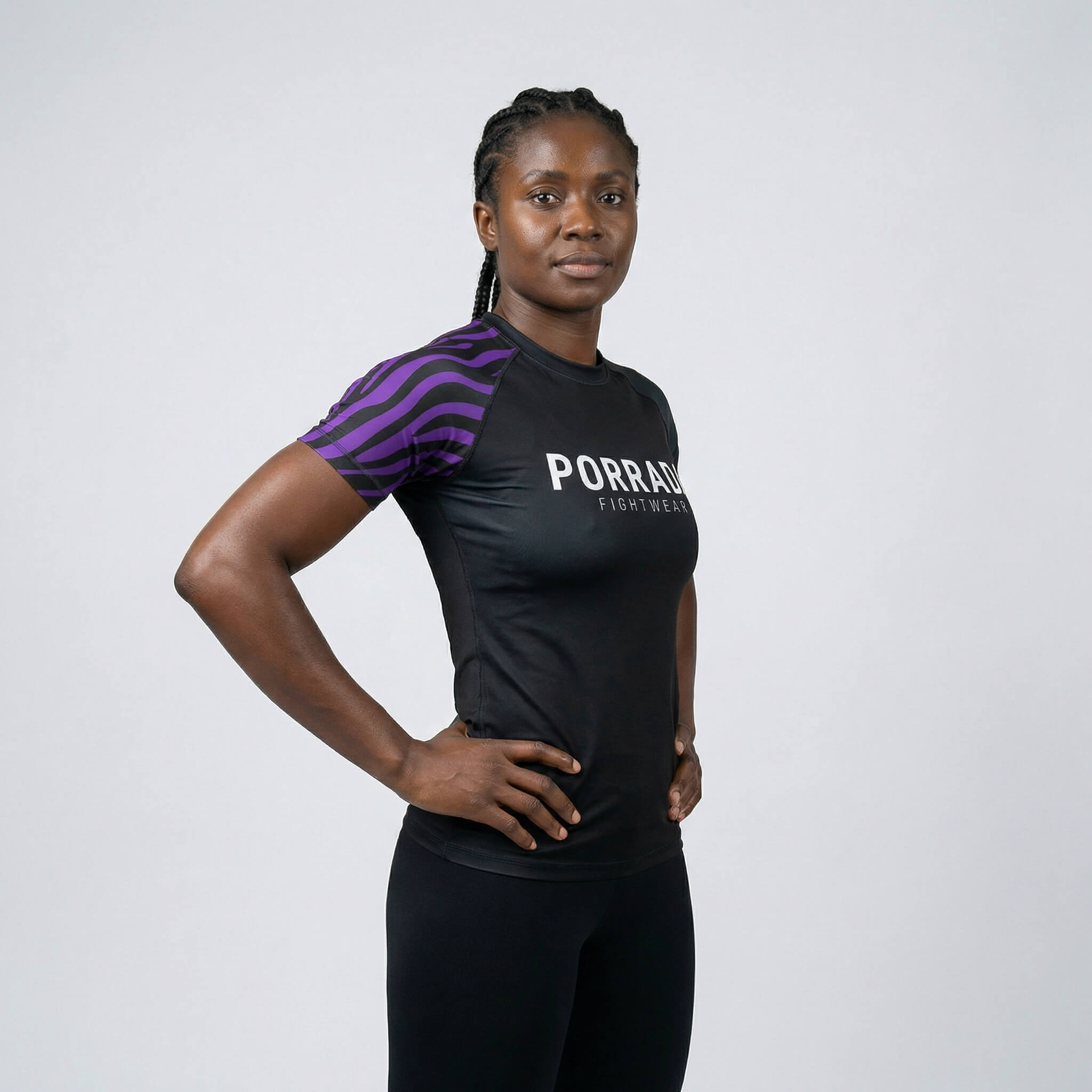 Competition IBJJF purple ranked women’s rash guard