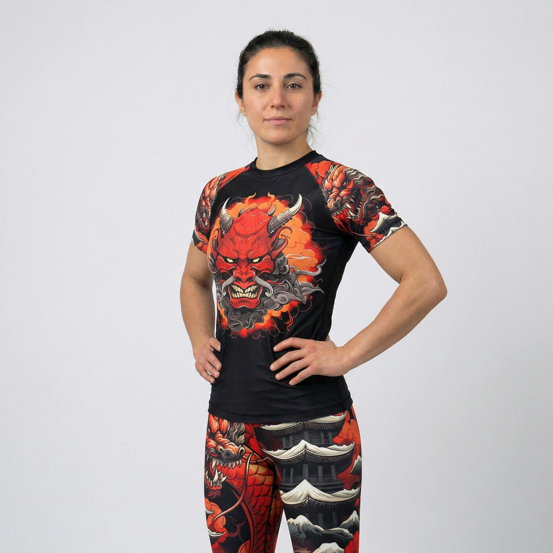 Performance Kaido Dragon print leggings for women BJJ and MMA