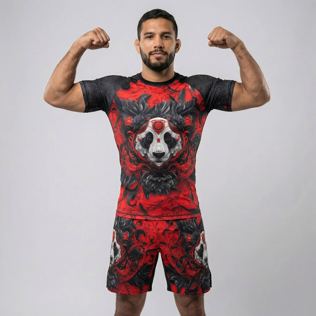 Men’s Lotus Panda fight shorts for grappling
