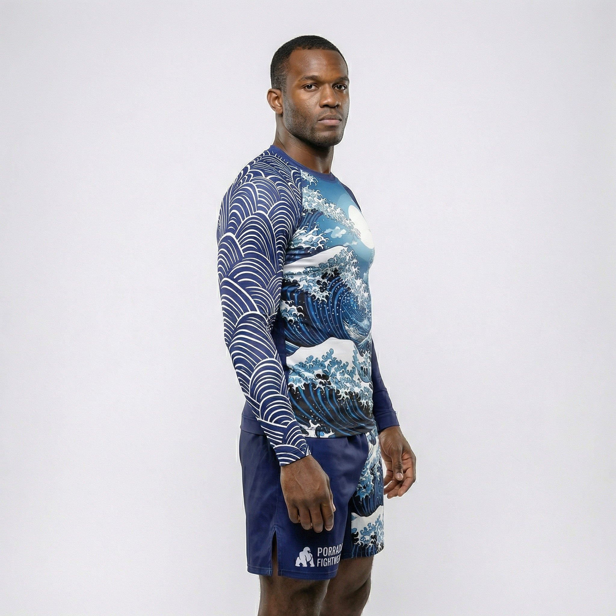 The Great Wave Mizu Rash Guard for NoGi BJJ and MMA – PORRADA