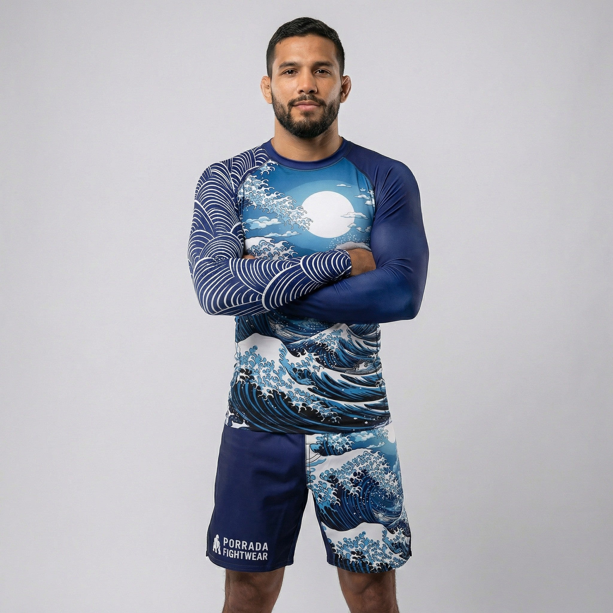 The Great Wave Mizu Rash Guard for NoGi BJJ and MMA – PORRADA
