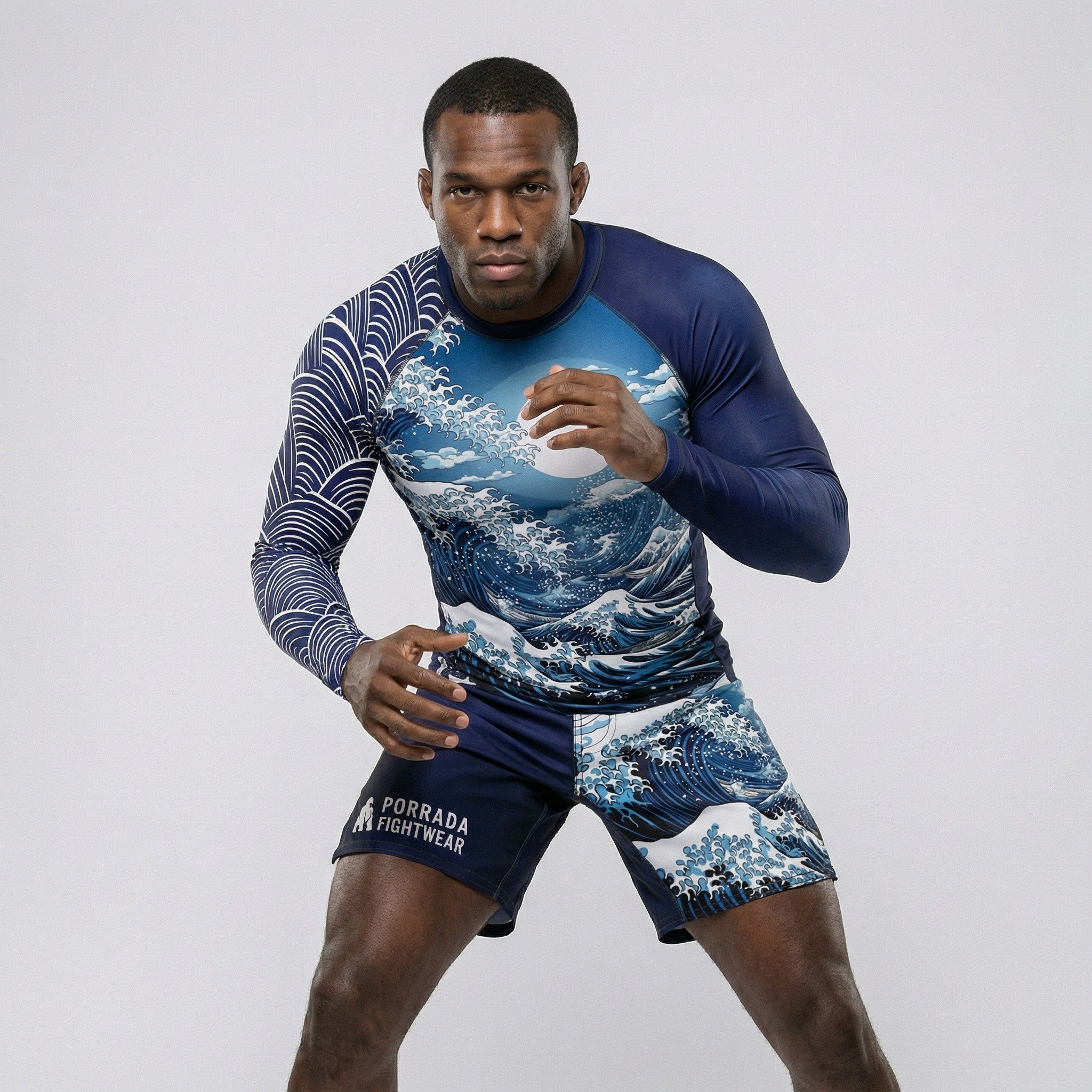 The Great Wave Mizu Rash Guard for NoGi BJJ and MMA – PORRADA