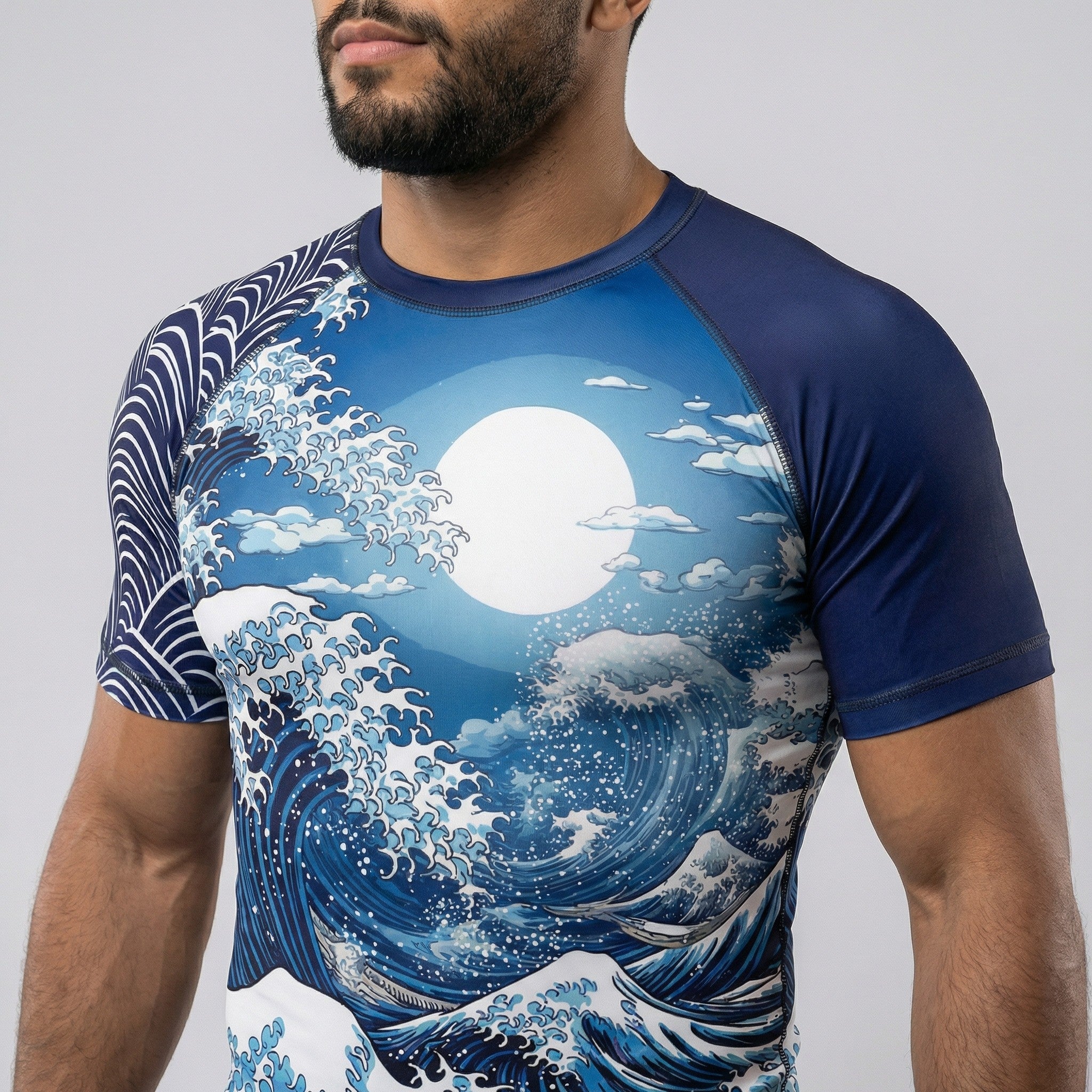 The Great Wave Mizu Short Sleeve Rash Guard for NoGi BJJ – PORRADA