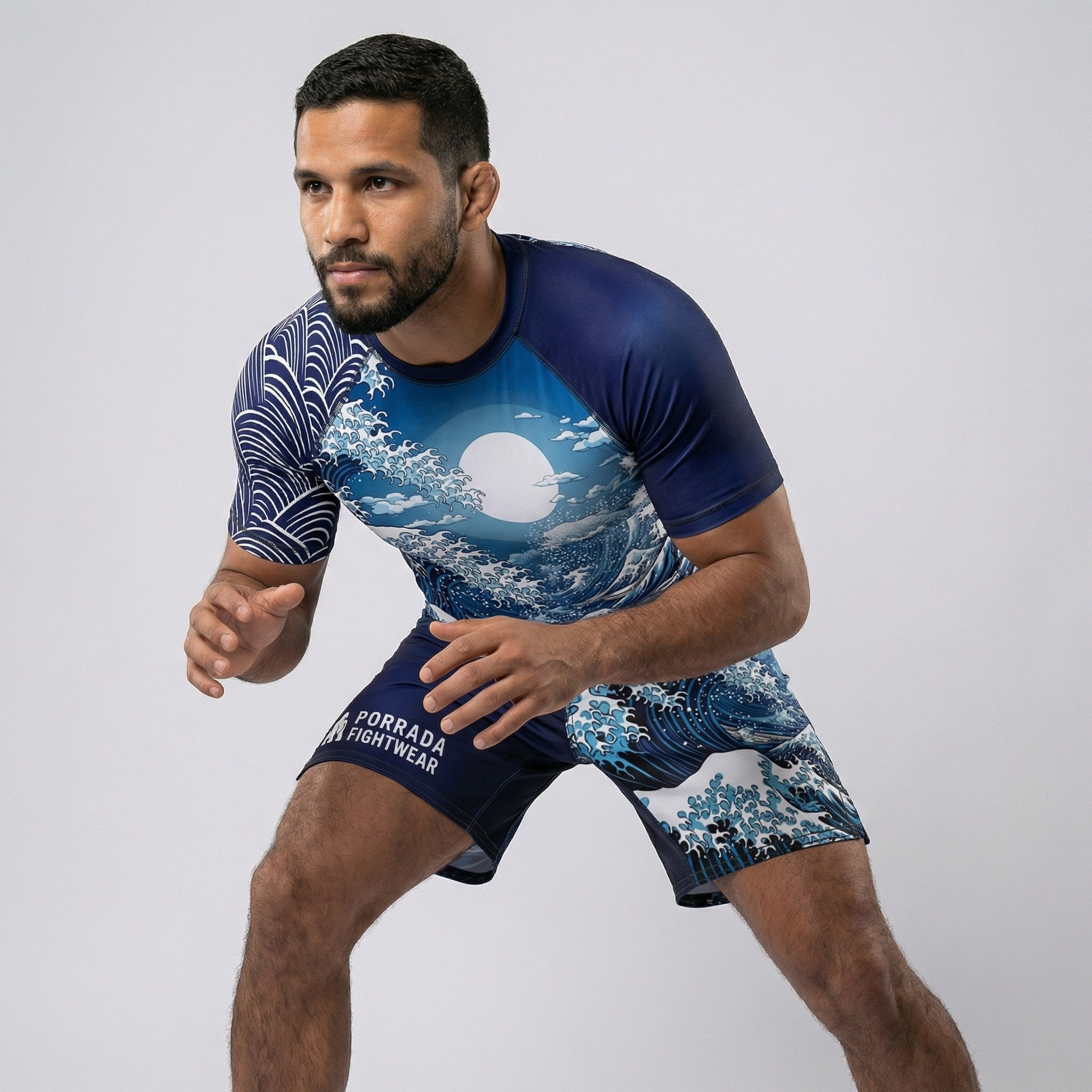 The Great Wave Mizu Short Sleeve Rash Guard for NoGi BJJ – PORRADA