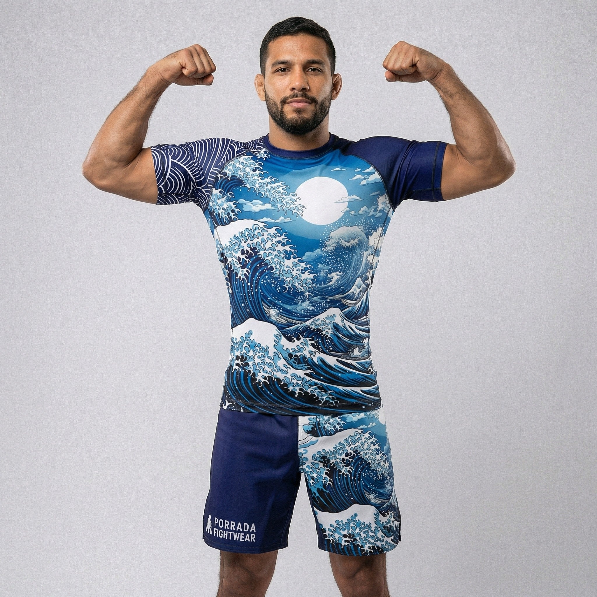 The Great Wave Mizu Short Sleeve Rash Guard for NoGi BJJ – PORRADA
