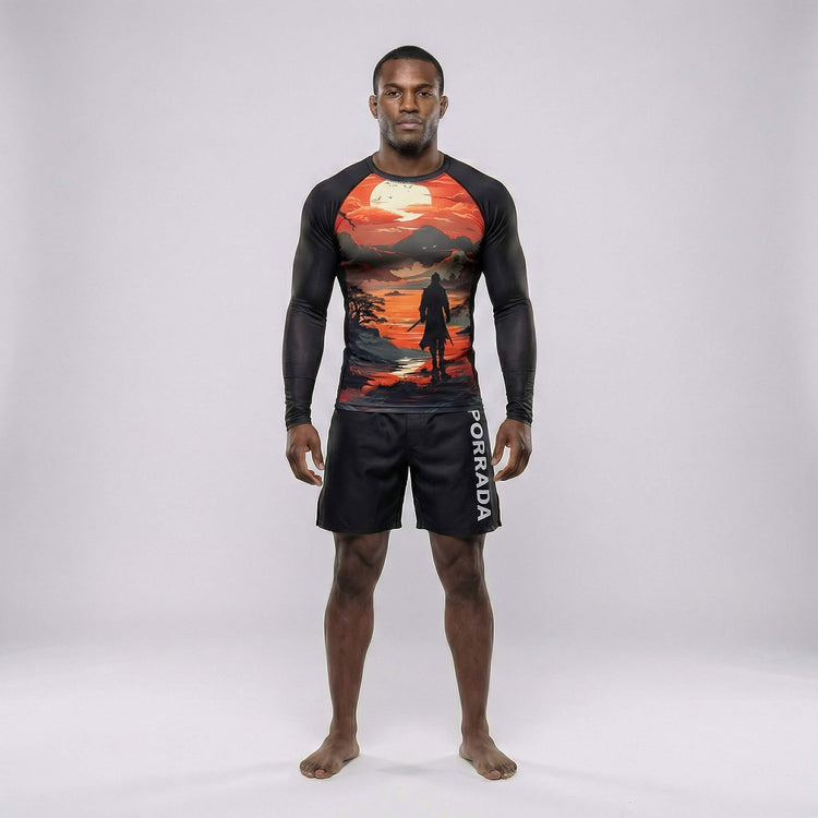The Lost Warrior rash guard for BJJ and MMA 