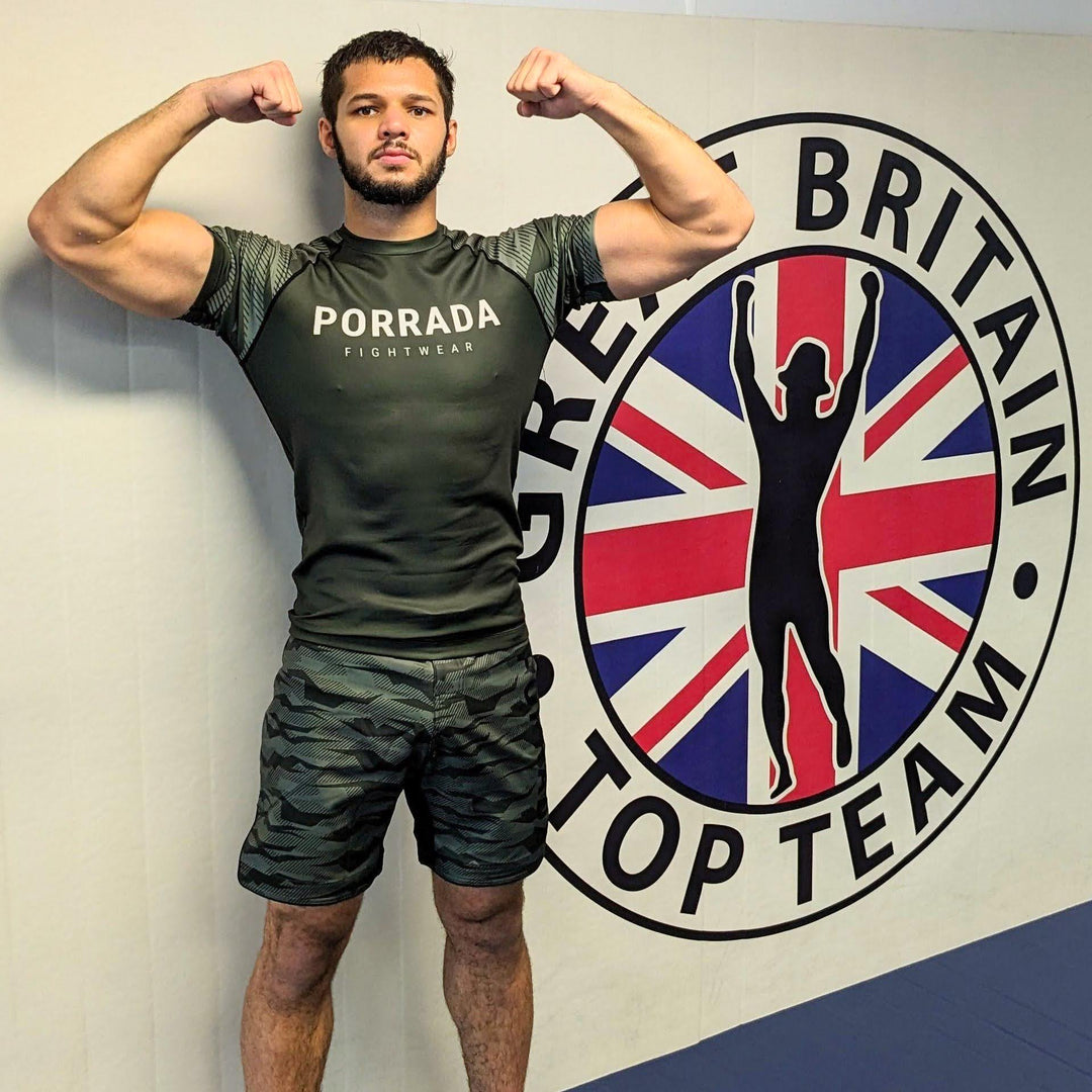 GREEN CAMO FIGHT SHORTS