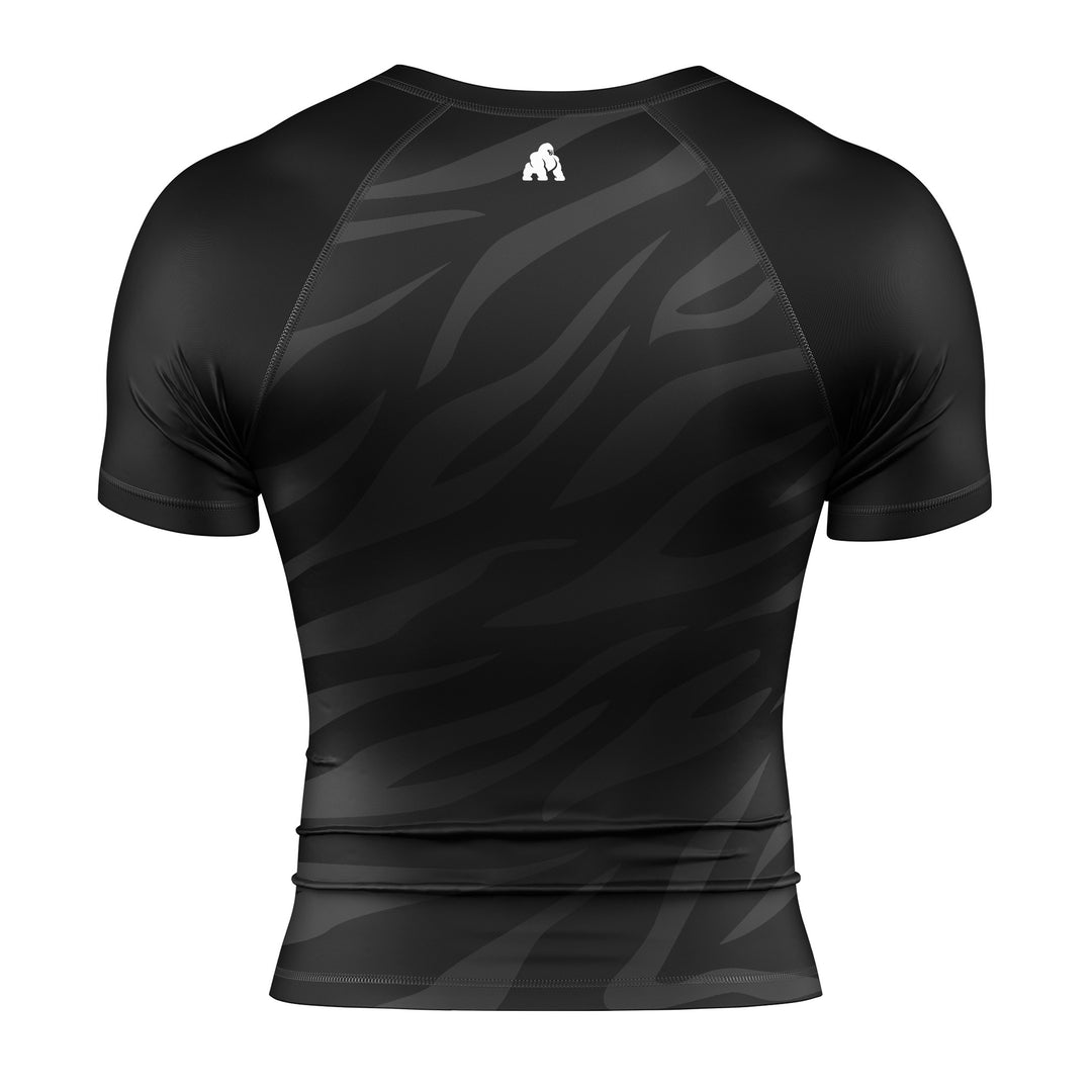 BLACK BELT COMPETITION RANKED SHORT SLEEVE RASH GUARD