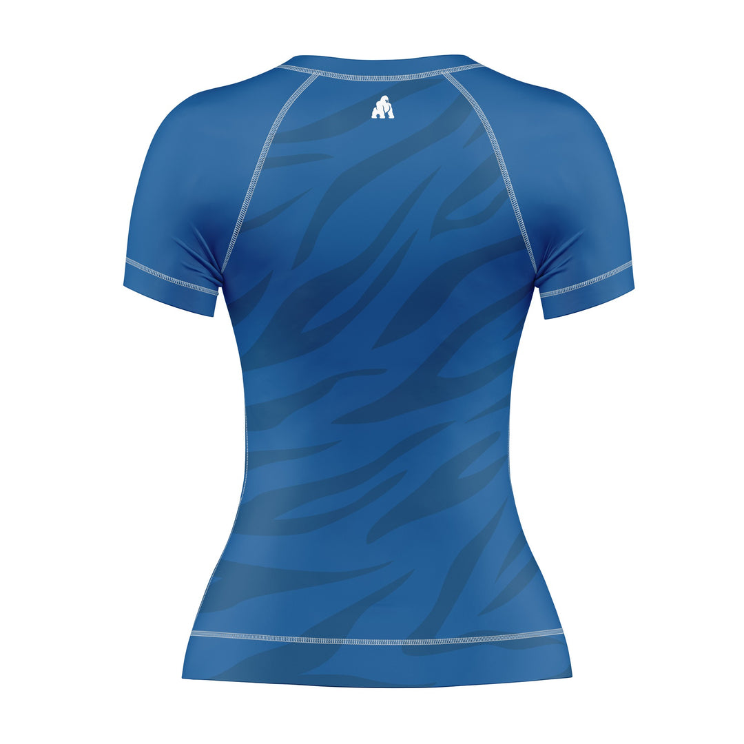 BLUE BELT COMPETITION RANKED WOMEN SHORT SLEEVE RASH GUARD