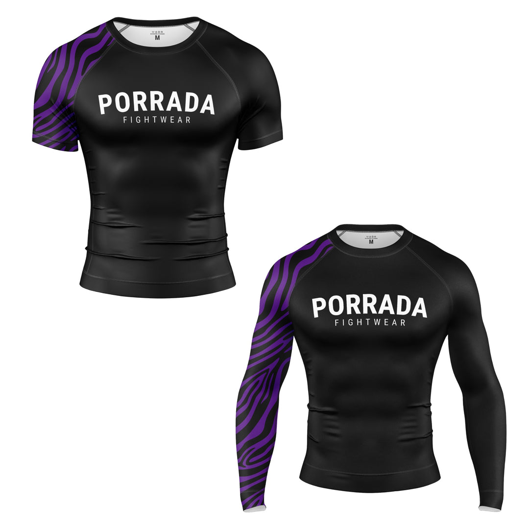 IBJJF PURPLE RANKED SHORT SLEEVE RASH GUARD