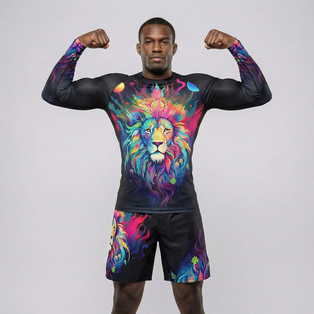 Competition-ready Mystical Lion fight shorts