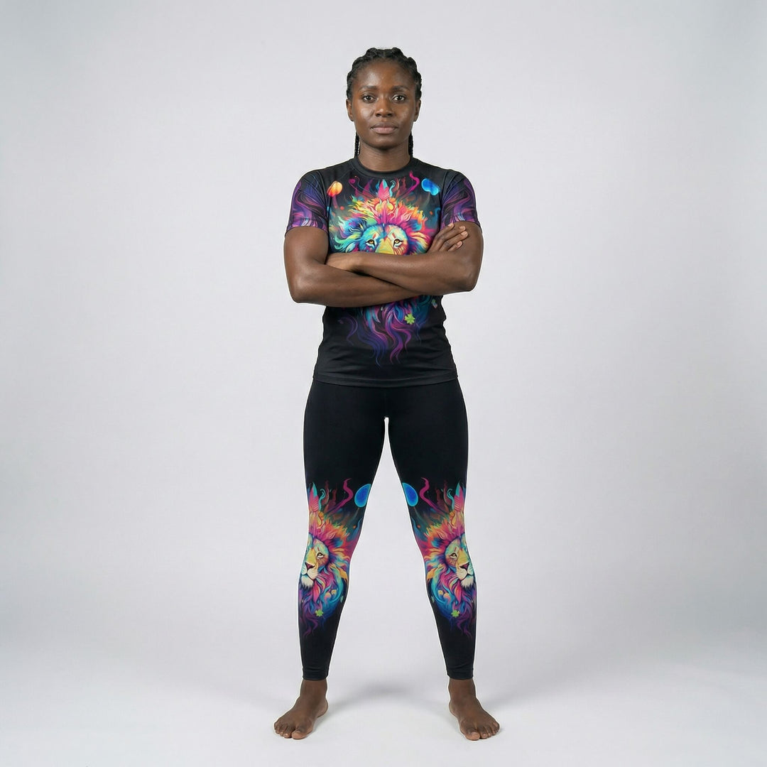 Women’s leggings with Mystical Lion design for BJJ and MMa