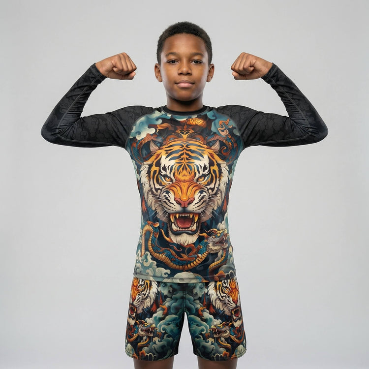 Kids' Tiger Spirit BJJ and MMA fight shorts