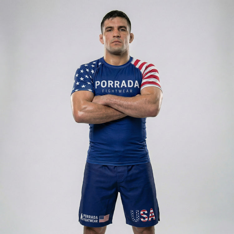 USA Patriot fight shorts designed for MMA and combat sports