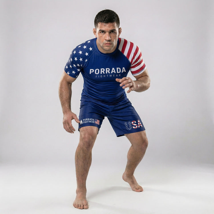 USA Patriot fight shorts designed for MMA and combat sports